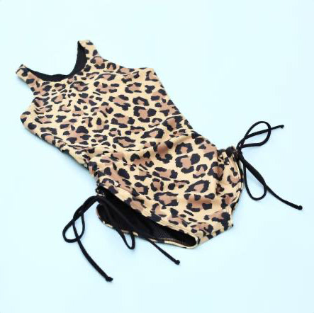 The Jane Bodysuit in Meow Print with Batgirl Strings