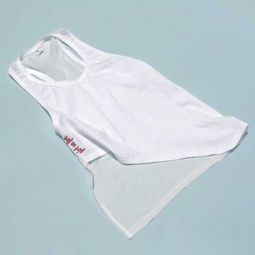 Avan Asymmetrical Tank Top in Summer White