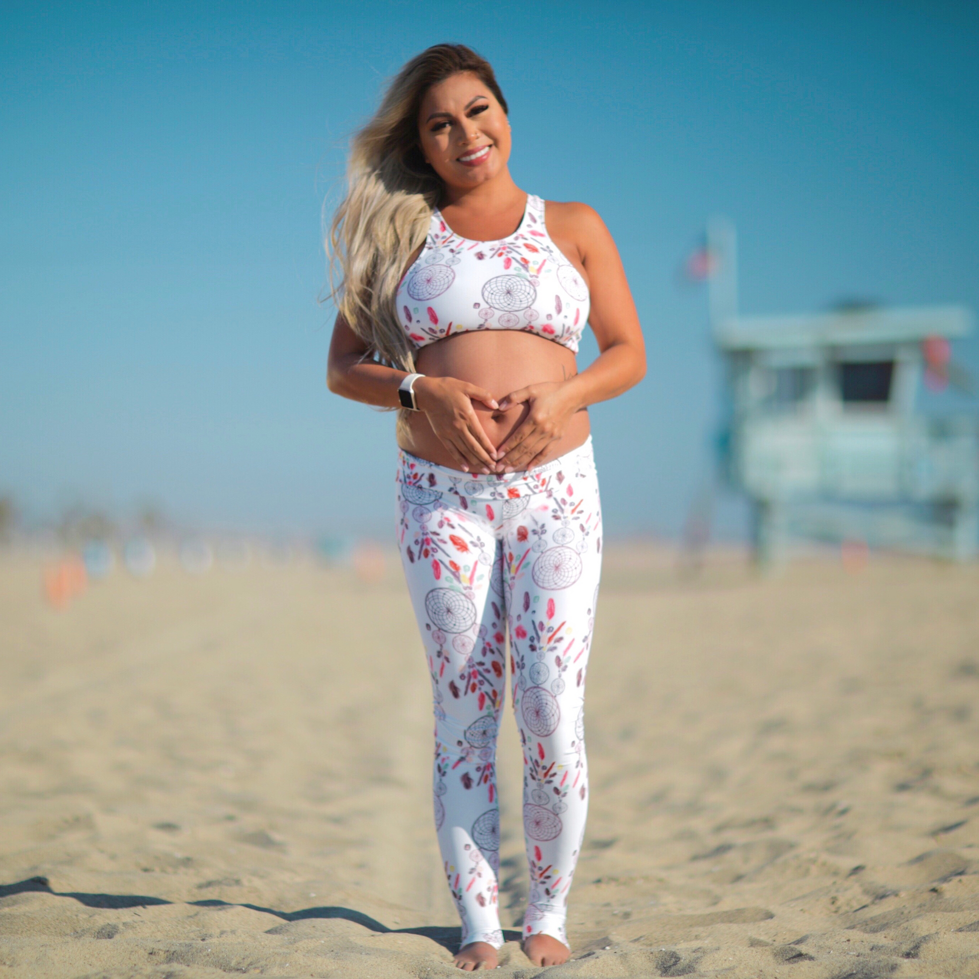 Lola Legging and Emmie Bra by Girl On Fire Artwear in Venice Beach