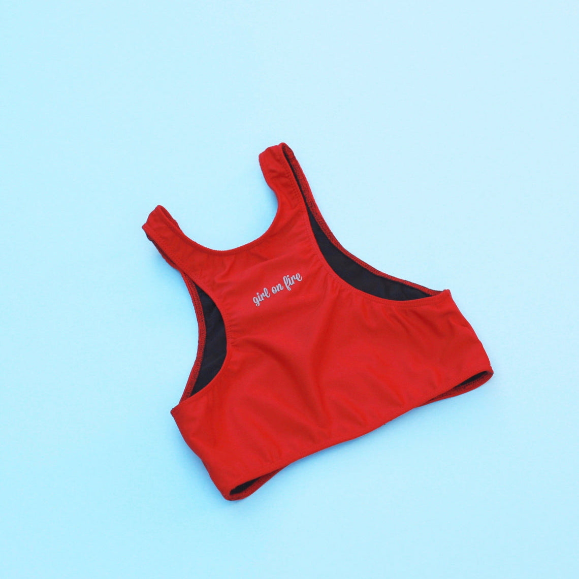 Emmie Sport Bra Love Red by Girl On Fire Artwear