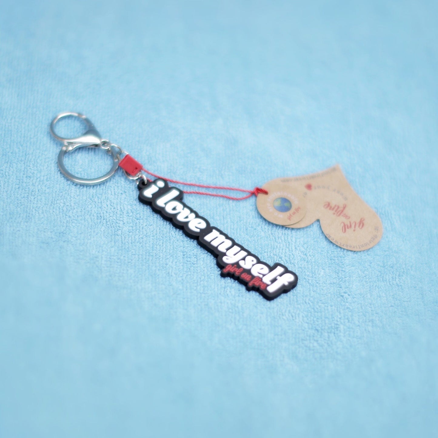 I love myself keychain charm by girl on fire artwear
