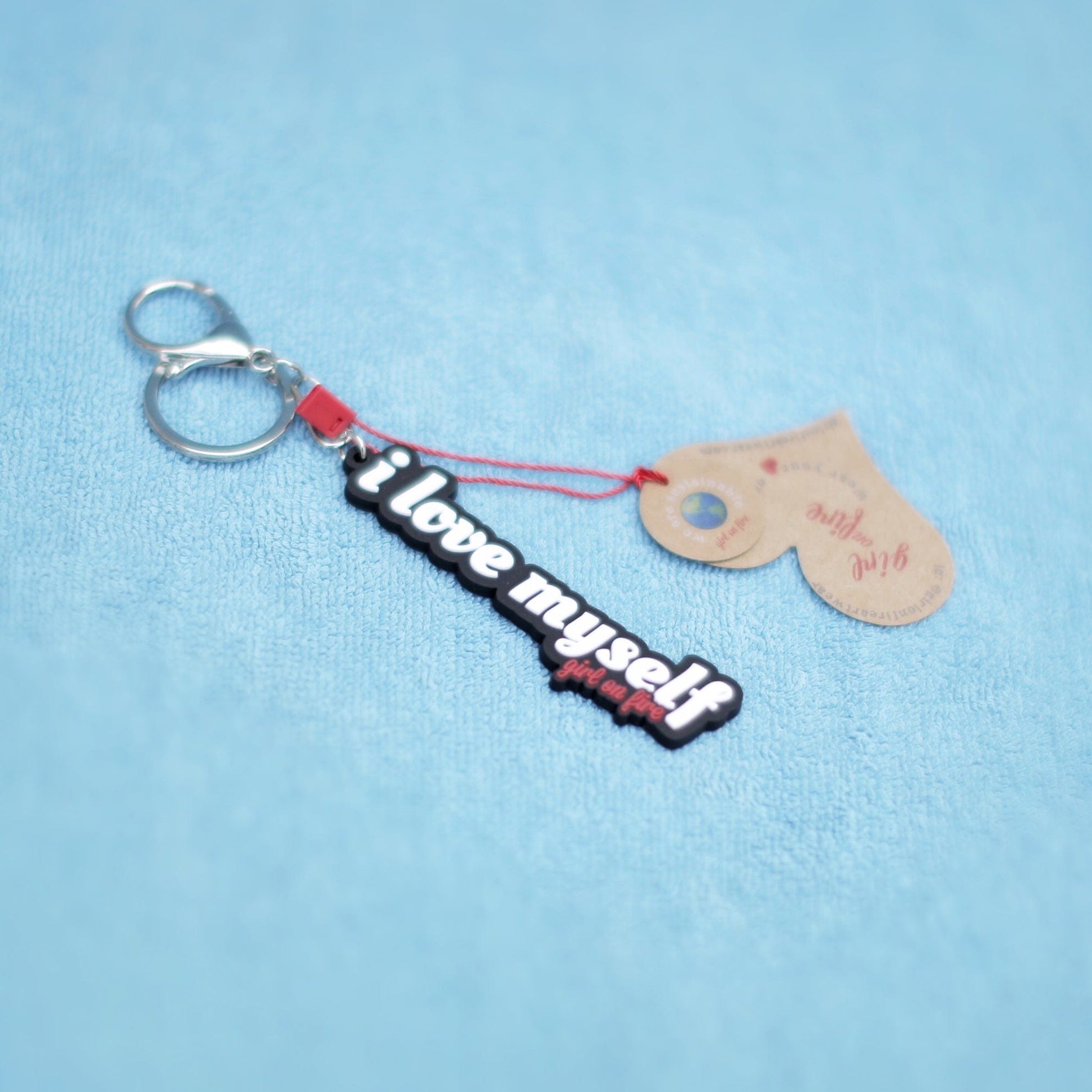 I love myself keychain charm by girl on fire artwear