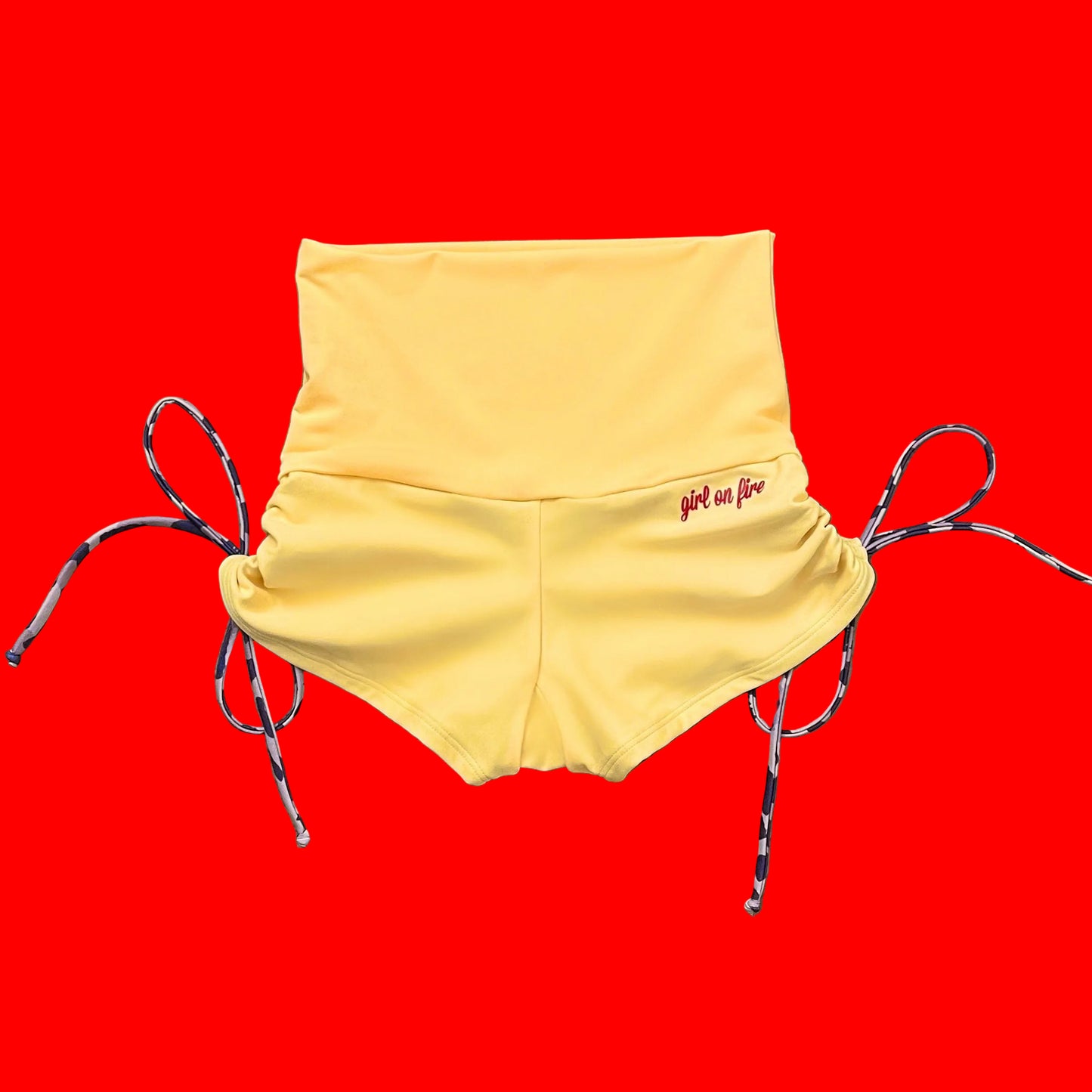 Hot yoga high waist short by Girl On Fire Artwear