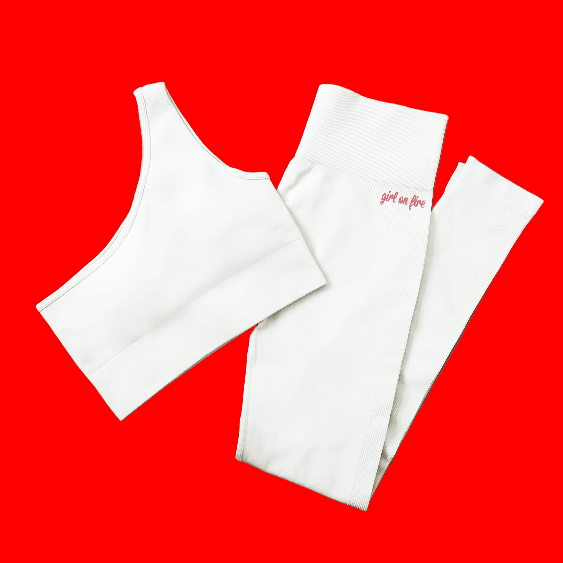 Girl On Fire One Shoulder Yoga Set