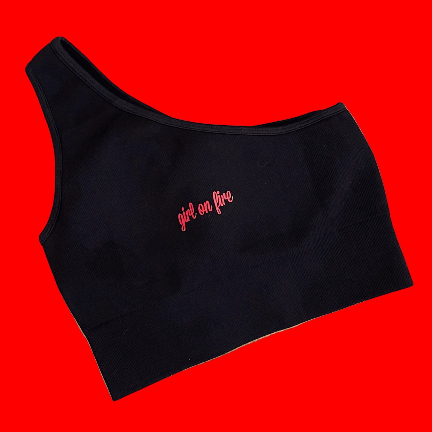 Girl On Fire One Shoulder Yoga Top