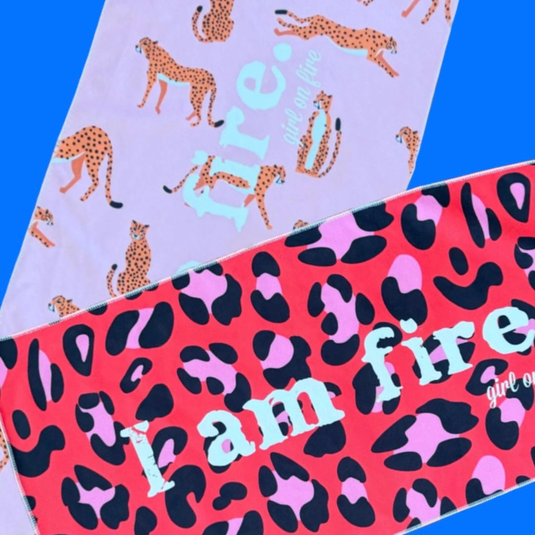 Eco Microfiber Travel Bath Towel - I am fire.